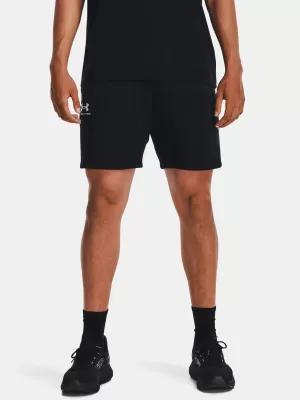 Pánské kraťasy UNDER ARMOUR ESSENTIAL FLEECE SHORTS 1380377-001 ČERNÁ