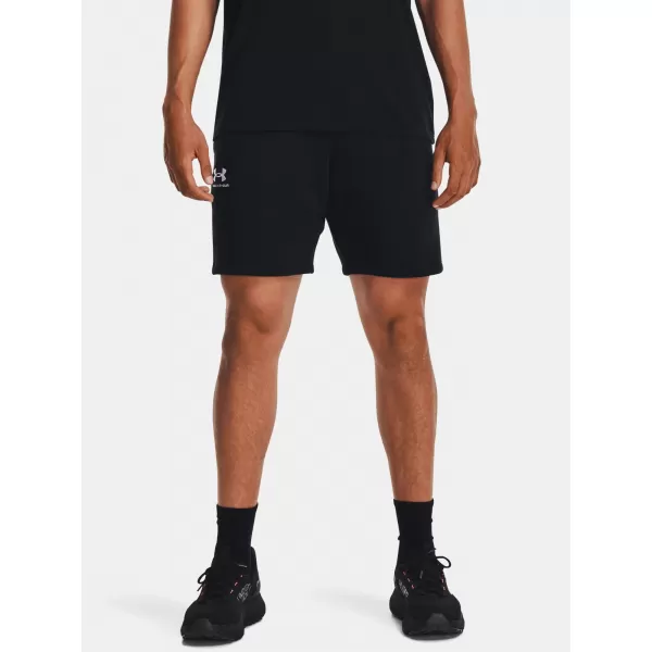 Pánské kraťasy UNDER ARMOUR ESSENTIAL FLEECE SHORTS 1380377-001 ČERNÁ 