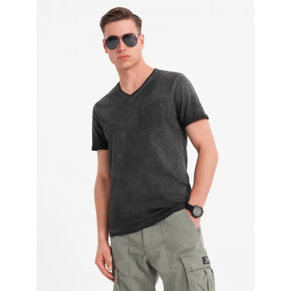  Pánské triko OMBRE OM-TSWT-0242 BLACK 