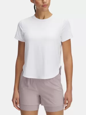 Dámské triko UNDER ARMOUR LAUNCH ELITE SHORTSLEEVE 1389564-100 BÍLÁ
