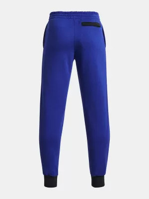 Chlapecké tepláky UNDER ARMOUR RIVAL FLEECE SCRIPT JGRS 1379789-400 MODRÁ