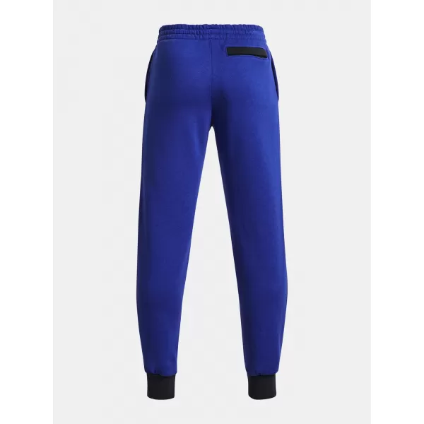  Chlapecké tepláky UNDER ARMOUR RIVAL FLEECE SCRIPT JGRS 1379789-400 MODRÁ 