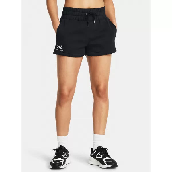  Dámské kraťasy UNDER ARMOUR ICON FLEECE BOXER SHORTS 1382725-001 ČERNÁ 