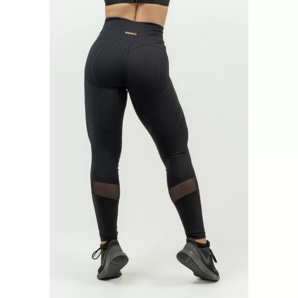  NEBBIA Dámské tvarující push-up legíny INTENSE Heart-Shaped 843 BLACK/GOLD 