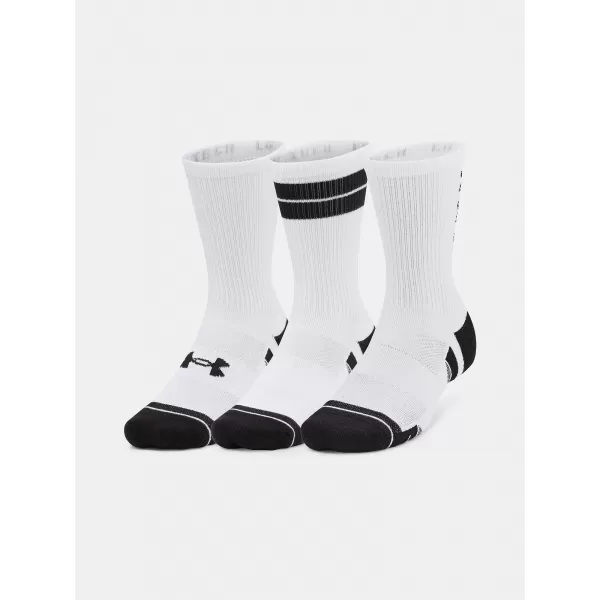  Ponožky UNDER ARMOUR PERF TECH NOV CREW (3 PÁRY) 1379515-101 BÍLÁ 