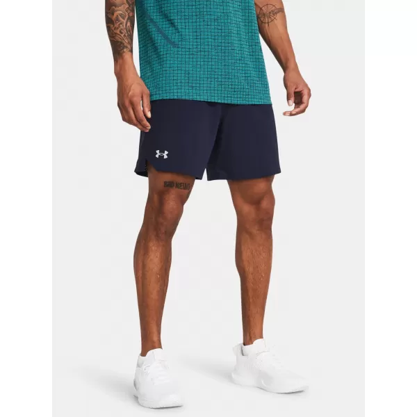  Pánské kraťasy UNDER ARMOUR VANISH WOVEN 6IN SHORTS 1373718-410 MODRÁ 