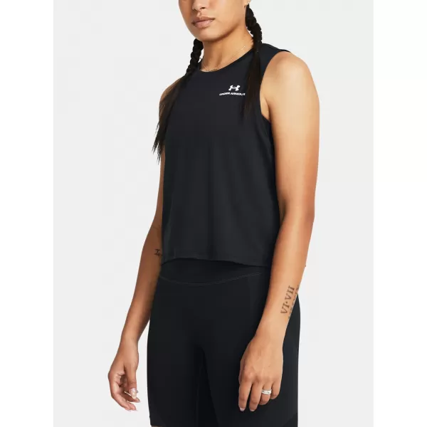  Dámské tílko UNDER ARMOUR VANISH ENERGY CROP TANK 1383654-001 ČERNÁ 