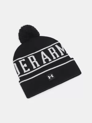 Pánská čepice UNDER ARMOUR M HALFTIME POM BEANIE 1386634-001 ČERNÁ