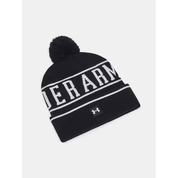  Pánská čepice UNDER ARMOUR M HALFTIME POM BEANIE 1386634-001 ČERNÁ 