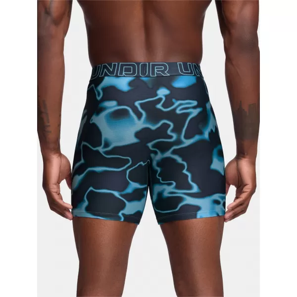  Pánské boxerky UNDER ARMOUR M PERF TECH MESH NOV 6IN (3KS) 1383885-494 MODRÁ 