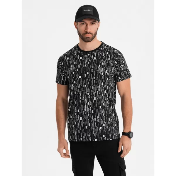  Pánské triko OMBRE OM-TSFP-0225 BLACK 