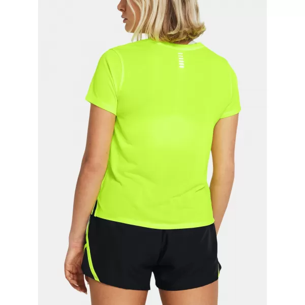  Dámské triko UNDER ARMOUR LAUNCH SHORTSLEEVE 1382434-731 ZELENÁ 