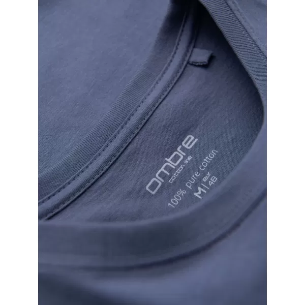  Pánské triko OMBRE OM-TSBS-0236 BLUE DENIM 