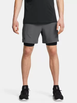 Pánské kraťasy UNDER ARMOUR VANISH WOVEN 2IN1 STS 1373764-025 ŠEDÁ