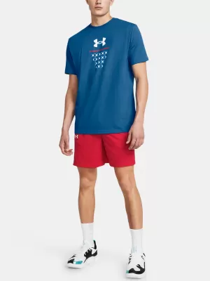 Pánské kraťasy UNDER ARMOUR BASELINE SHORT 1383389-600 ČERVENÁ