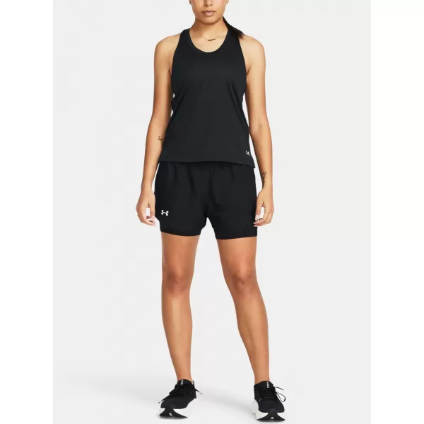  Dámské kraťasy UNDER ARMOUR FLY BY 2-IN-1 SHORTS 1382440-001 ČERNÁ 