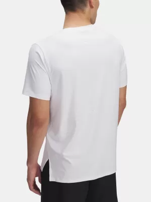 Pánské triko UNDER ARMOUR LAUNCH ELITE SHORTSLEEVE 1389802-100 BÍLÁ