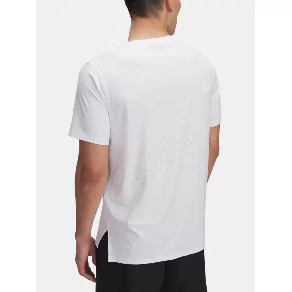  Pánské triko UNDER ARMOUR LAUNCH ELITE SHORTSLEEVE 1389802-100 BÍLÁ 