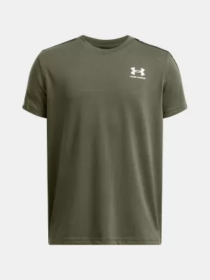 Chlapecké triko UNDER ARMOUR B ICON TAPED SS 6001583-390 ZELENÁ