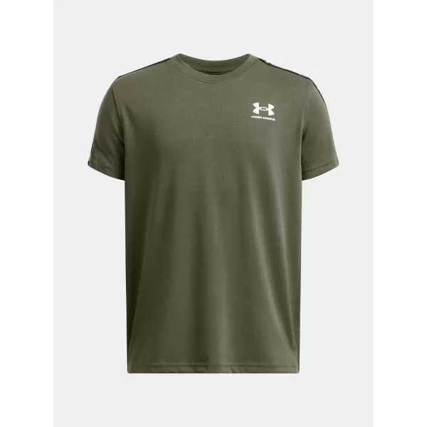  Chlapecké triko UNDER ARMOUR B ICON TAPED SS 6001583-390 ZELENÁ 