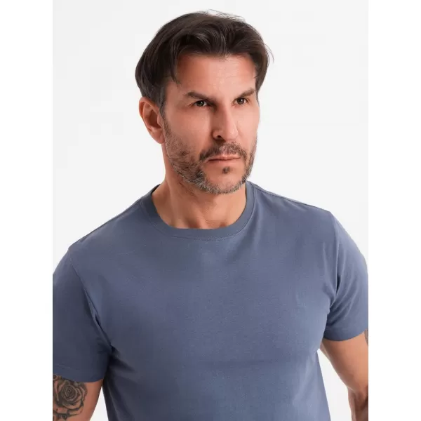  Pánské triko OMBRE OM-TSBS-0236 BLUE DENIM 