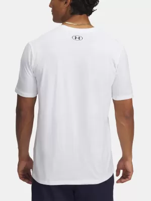 Pánské triko UNDER ARMOUR M STACKED LOGO SS 6000211-100 BÍLÁ