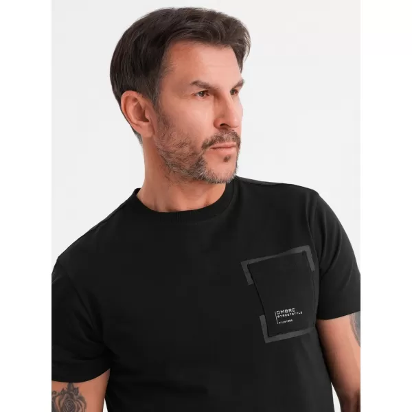  Pánské triko OMBRE OM-TSPT-0154 BLACK 