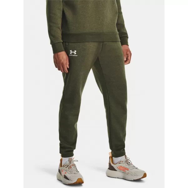  Pánské tepláky UNDER ARMOUR ESSENTIAL FLEECE JOGGER 1373882-391 ZELENÁ 
