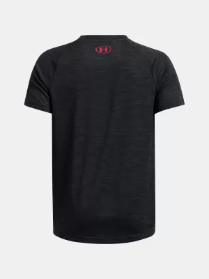Chlapecké triko UNDER ARMOUR TECH TEXTURED SS 1382790-003 ČERNÁ