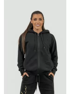 NEBBIA Dámská sportovní mikina s kapucí INTENSE Signature 845 BLACK