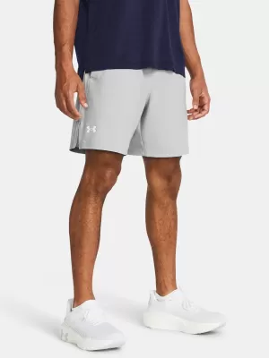 Pánské kraťasy UNDER ARMOUR LAUNCH 7 UNLINED SHORTS 1382622-011 ŠEDÁ
