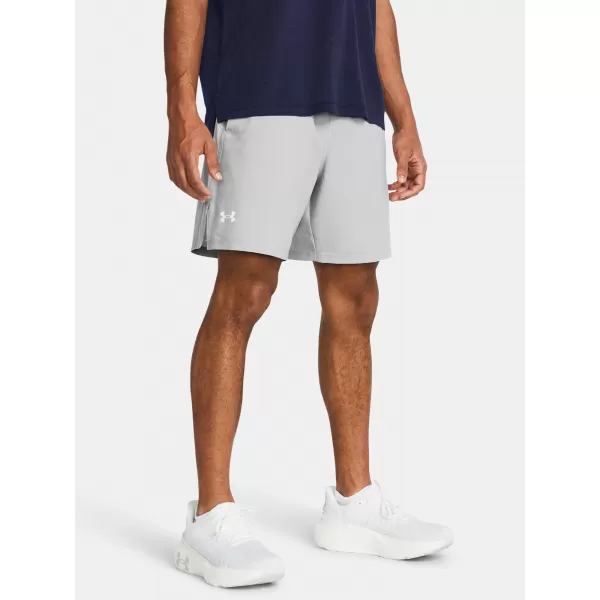  Pánské kraťasy UNDER ARMOUR LAUNCH 7 UNLINED SHORTS 1382622-011 ŠEDÁ 