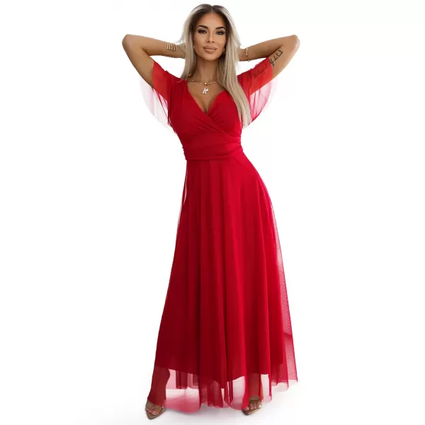  Dámské šaty NUMOCO NASTIA 562-7 ČERVENÁ 