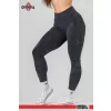 NEBBIA Washed legíny s vysokým pasem GYM WARRIOR 776 BLACK