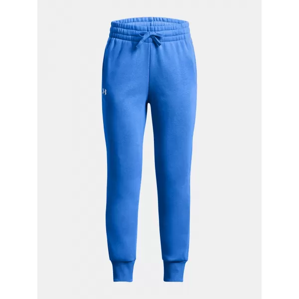  Dívčí tepláky UNDER ARMOUR RIVAL FLEECE JOGGERS 1379525-464 MODRÁ 