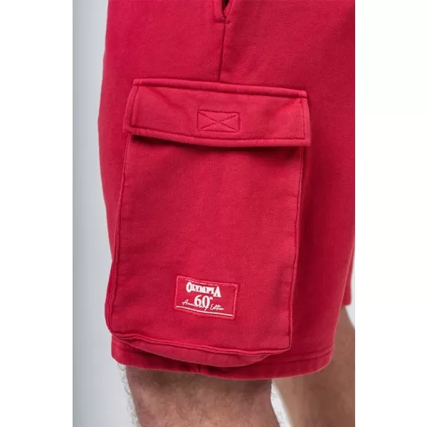  NEBBIA Washed volné cargo šortky LEGACY 787 RED 