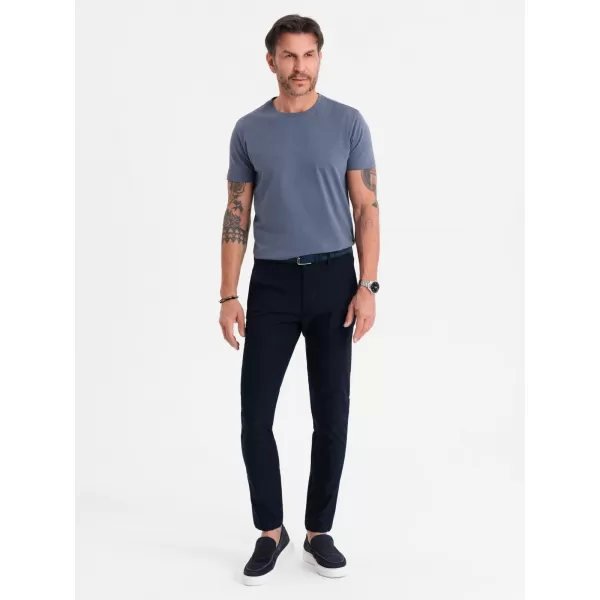  Pánské triko OMBRE OM-TSBS-0236 BLUE DENIM 
