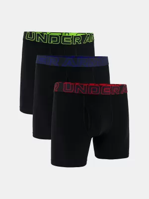 Pánské boxerky UNDER ARMOUR M PERF COTTON 6IN (3KS) 1383889-004 ČERNÁ