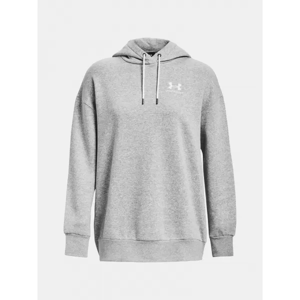  Dámská mikina UNDER ARMOUR ESSENTIAL FLC OS HOODIE 1379495-012 ŠEDÁ 