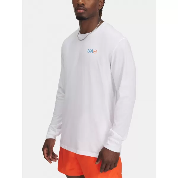  Pánské triko UNDER ARMOUR M WORKWEAR LOGO LS 1390167-100 BÍLÁ 