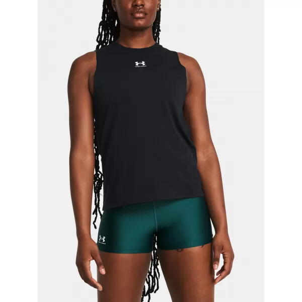  Dámské tílko UNDER ARMOUR CAMPUS MUSCLE TANK 1383659-001 ČERNÁ 