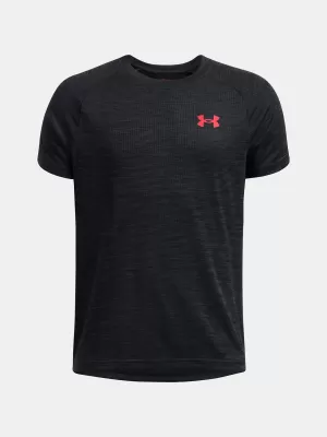 Chlapecké triko UNDER ARMOUR TECH TEXTURED SS 1382790-003 ČERNÁ