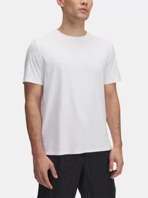 Pánské triko UNDER ARMOUR LAUNCH ELITE SHORTSLEEVE 1389802-100 BÍLÁ