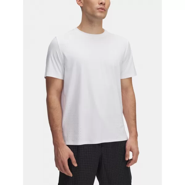  Pánské triko UNDER ARMOUR LAUNCH ELITE SHORTSLEEVE 1389802-100 BÍLÁ 