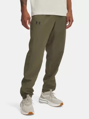 Pánské sportovní kalhoty UNDER ARMOUR RIVAL WVN WINDBREAKER PN 1390150-390 ZELENÁ