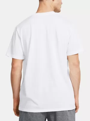 Pánské triko UNDER ARMOUR HW ARMOUR LABEL SS 1382831-100 BÍLÁ