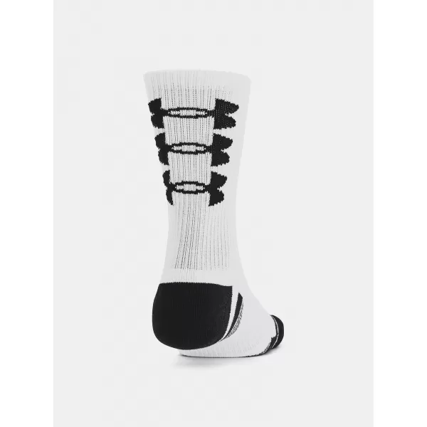  Ponožky UNDER ARMOUR PERF TECH NOV CREW (3 PÁRY) 1379515-101 BÍLÁ 
