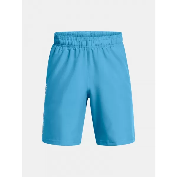  Chlapecké kraťasy UNDER ARMOUR TECH WOVEN WORDMARK SHORT 1383341-452 SVĚTLE MODRÁ 