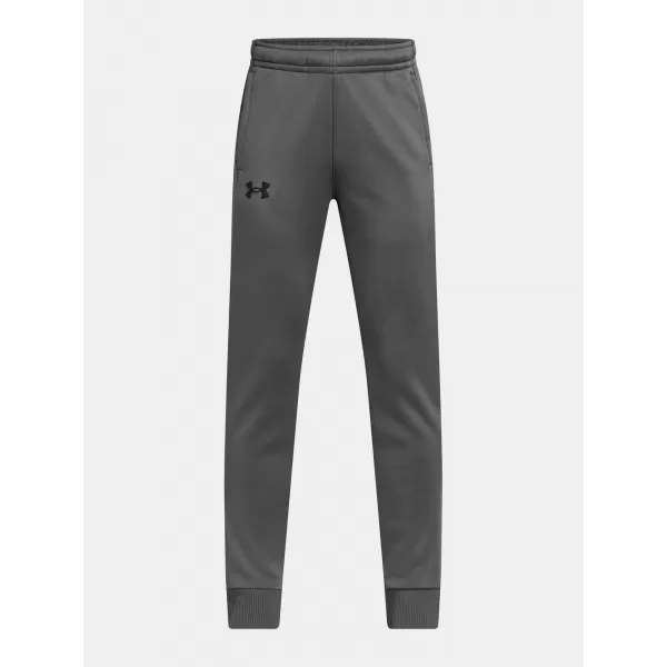  Chlapecké tepláky UNDER ARMOUR ARMOUR FLEECE JOGGERS 1373543-025 ŠEDÁ 