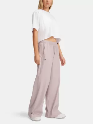 Dámské sportovní kalhoty UNDER ARMOUR RIVAL WIDE LEG PANT 1386453-009 ŠEDÁ